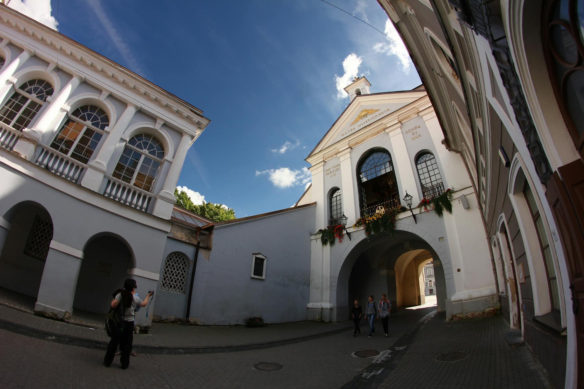 Historic center of Vilnius at sunset