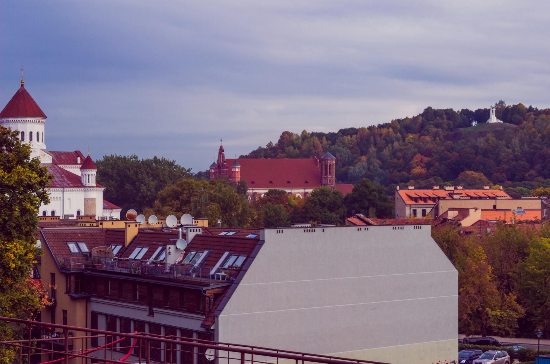 Vilnius Old Town at twilight